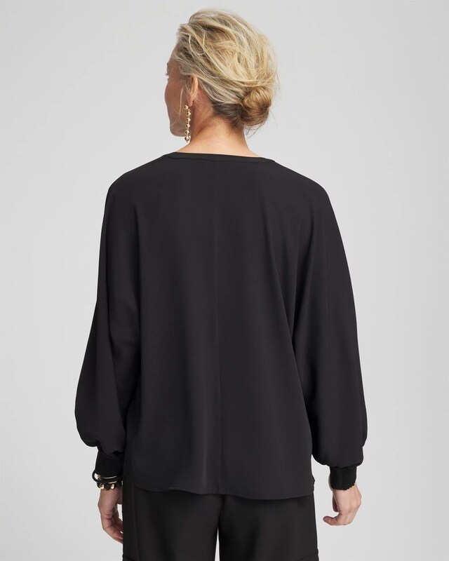 Satin Dolman Sleeve Top - image 3